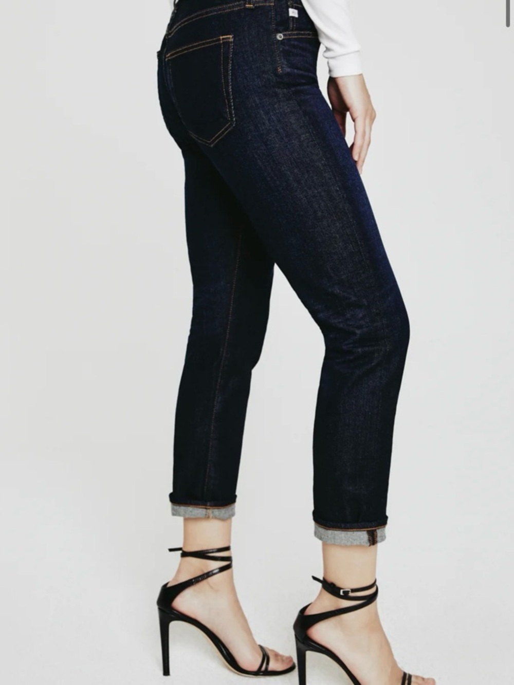 NWT Ag Adriano Goldschmied Boyfriend Slim Jeans in Dark Indigo size 31 R